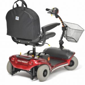 Scootmobieltas over de rugsteun